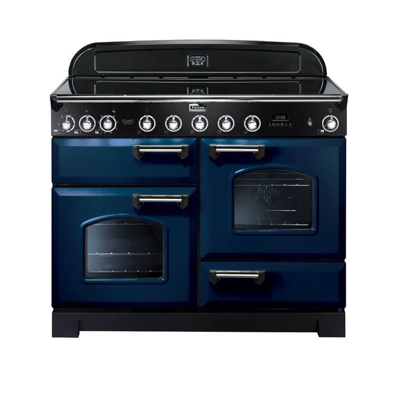 Falcon Classic Deluxe 110cm Royal Blue & Chrome Induction Range Cooker | CDL110EIRB-CH