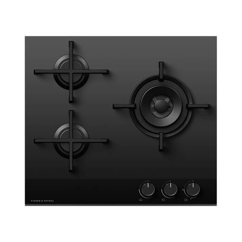 Fisher & Paykel 60cm Series 9 3 Burner Gas Cooktop LPG | CG603DLPGB4