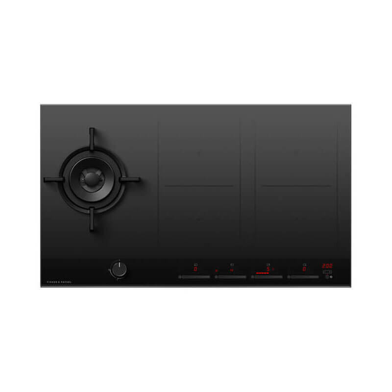 Fisher & Paykel 90cm Series 9 1 Burner + 4 Zone Hybrid Cooktop 2 SmartZones Natural Gas | CGI905DNGTB4
