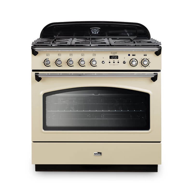 Falcon Classic Fx 90cm Cream & Chrome Dual Fuel Range Cooker | CLA90FXDFCR-CH