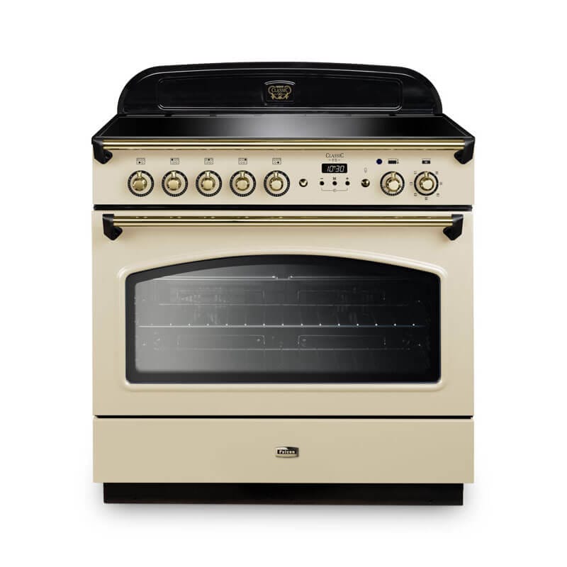 Falcon Classic Fx 90cm Cream & Brass Induction Range Cooker | CLA90FXEICR-BR