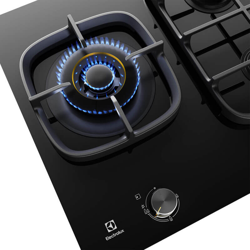 Electrolux 90cm 5 Burner Black Ceramic Glass Gas Cooktop | EHG955BE - Image 2