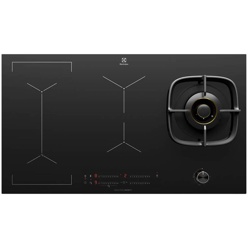 Electrolux 90cm 4 Zone Hybrid Gas And Induction Cooktop | EHH957BE