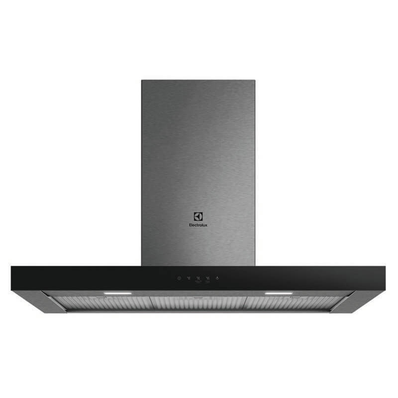 Electrolux 90cm dark stainless steel canopy rangehood with Hob2Hood technology | ERC925DSD