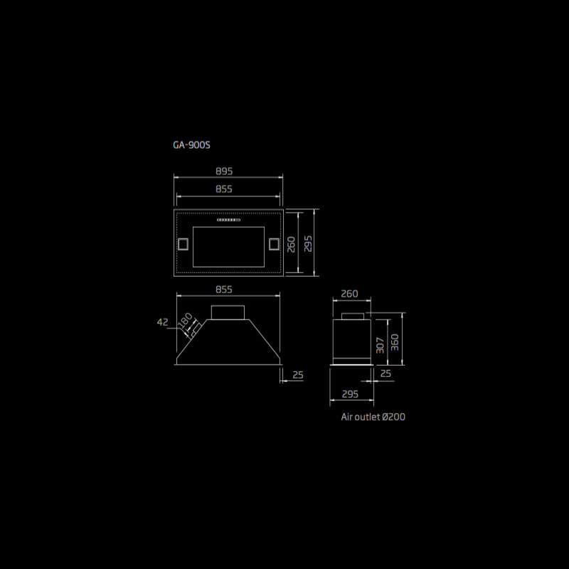 Schweigen 90cm Undermount Rangehood | GA-900ST - Image 3