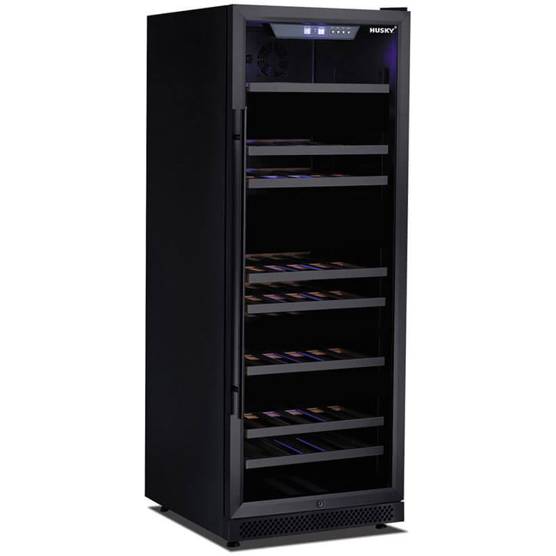 Husky Vino Pro Freestanding Matt Black Wine Cooler | HUSWS128DMBZY