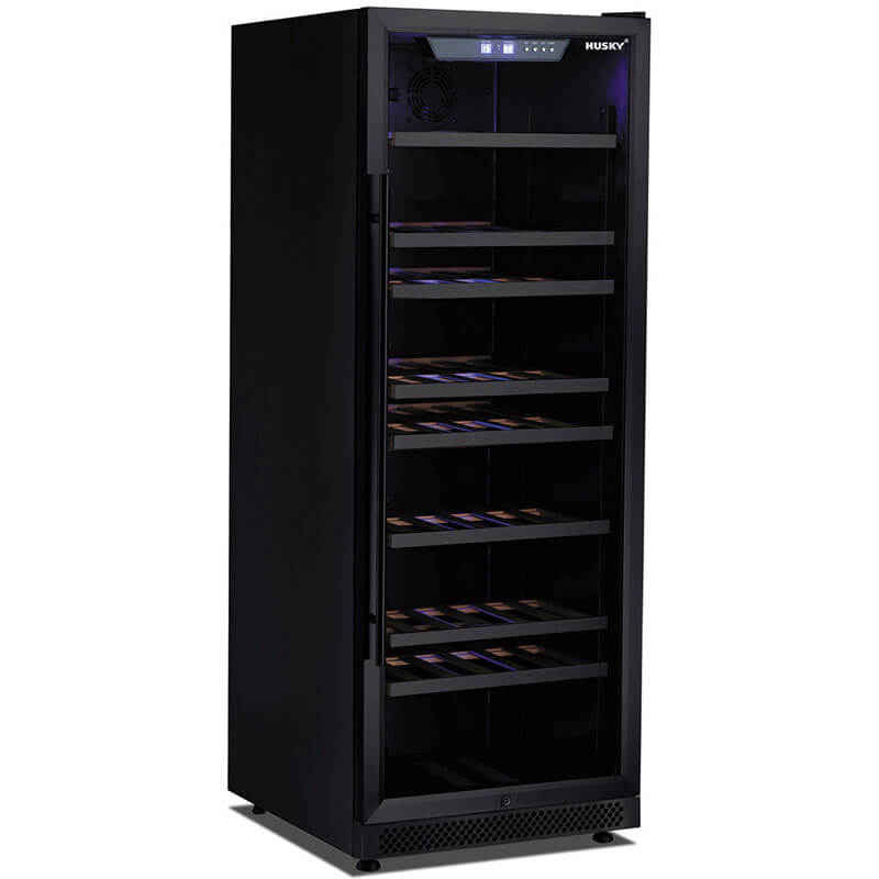 Husky Vino Pro Freestanding Matt Black Wine Cooler | HUSWS128SMBZY