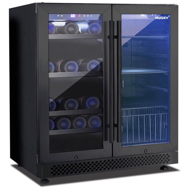 Husky Vino Pro Freestanding Matt Black Wine Cooler | HUSWS66MBZY