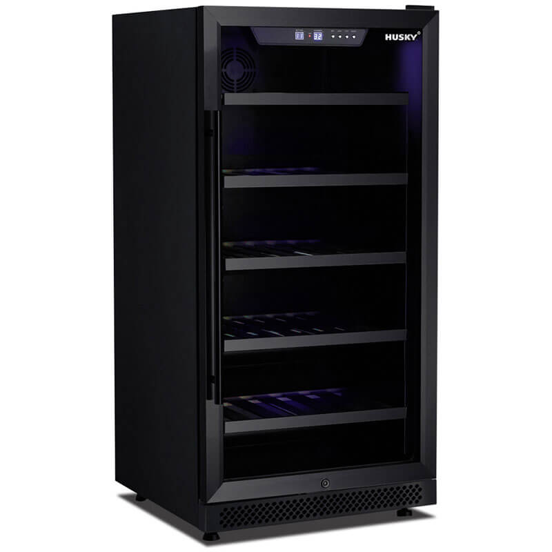 Husky Vino Pro Freestanding Matt Black Wine Cooler | HUSWS72SMBZY