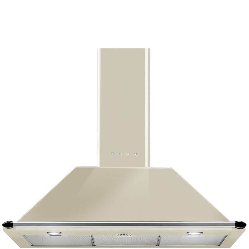 Smeg Appliances 90cm Wallmount Canopy Rangehood - Cream | KT90PA