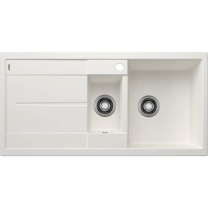 Blanco Silgranit - Sink with additional bowl Silgranit. Available in anthracite white or black. Inset installation left-hand or right-hand bowl | METRA 6S - Image 3