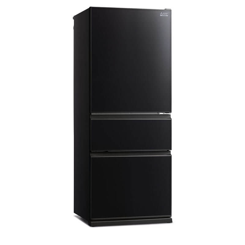 Mitsubishi Bottom Mount 450L Brilliant Black 3D Glass | MR-CGX450ER-GBK-A - Image 2