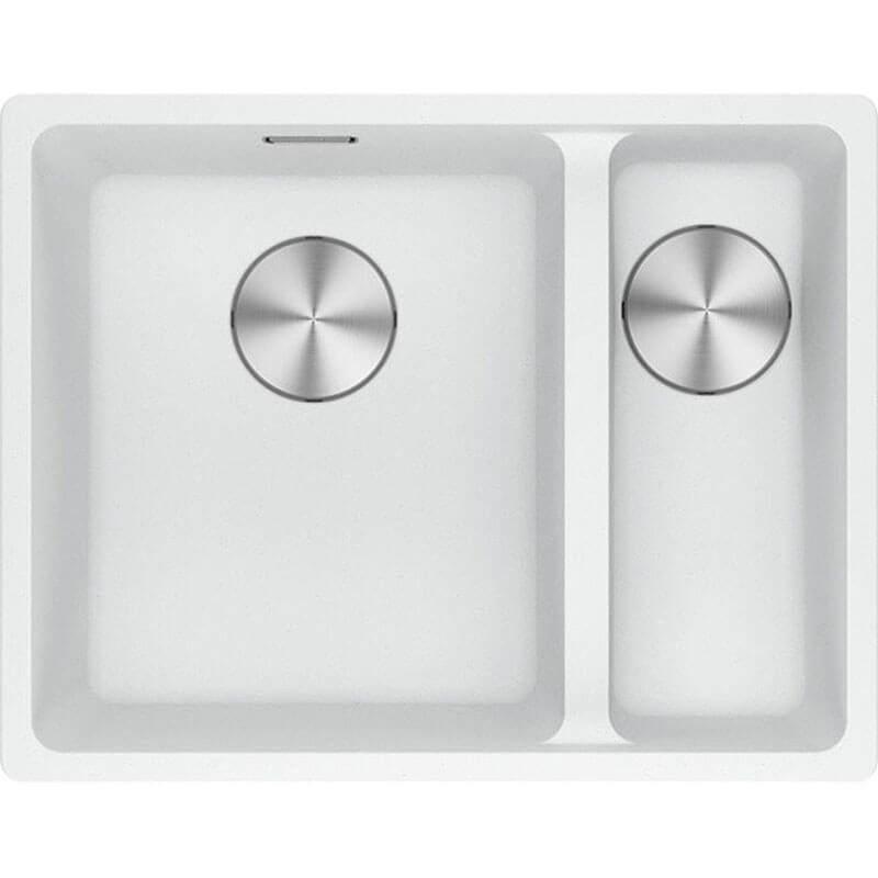 Franke Maris 1 & 1/2 Bowl Right Polar White | MRG260-35-15-SBR-PW