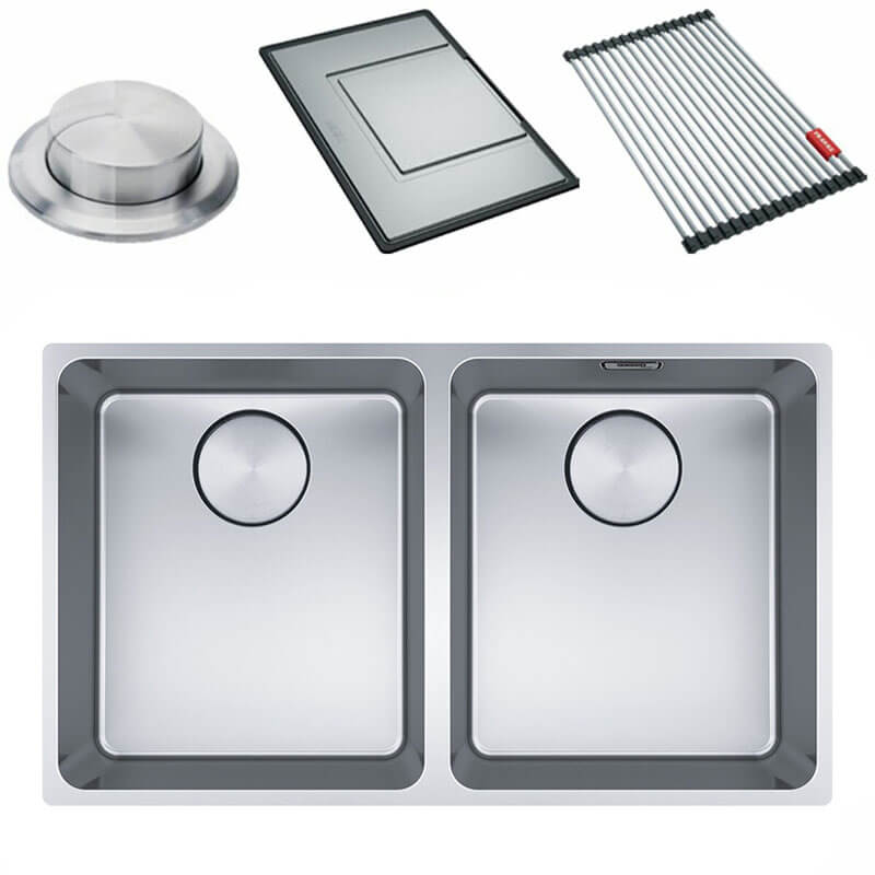 Franke Mythos Double Bowl FPC Stainless Steel Sink | MYX120-34-34FPC