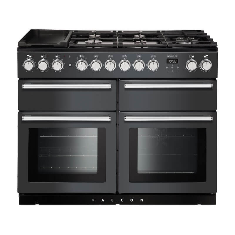 Falcon Nexus Se 110cm Slate & Chrome Dual Fuel Range Cooker | NEXSE110DFSL-CH