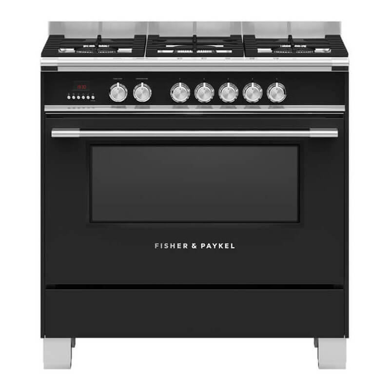 Fisher & Paykel 90cm Series 7 Classic 5 Burner Dual Fuel Cooker | OR90SCG4B1