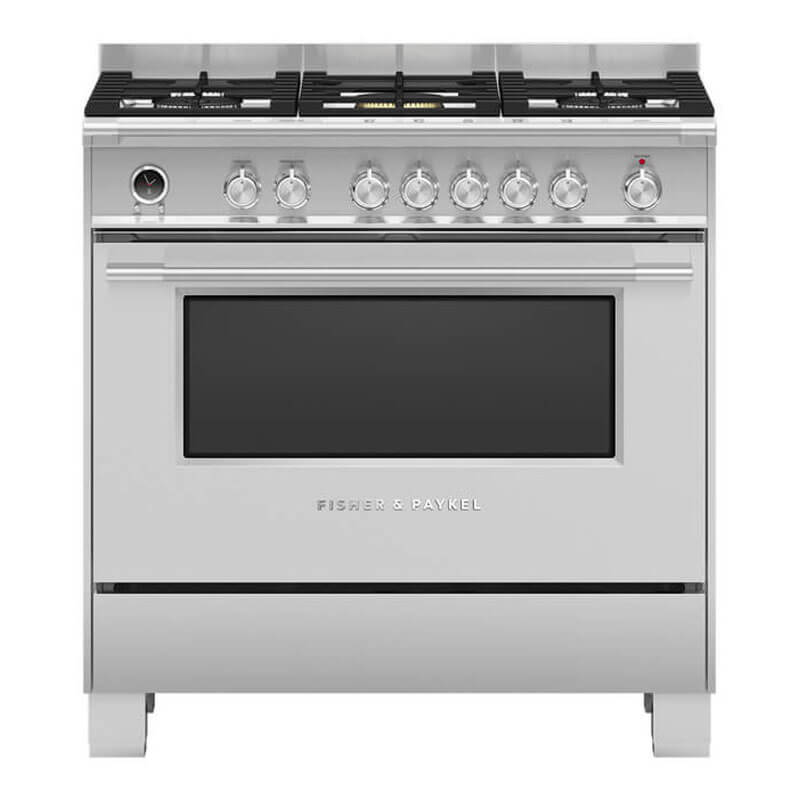 Fisher & Paykel 90cm Series 9 Classic 5 Burner Dual Fuel Pyrolytic Cooker | OR90SCG6X1