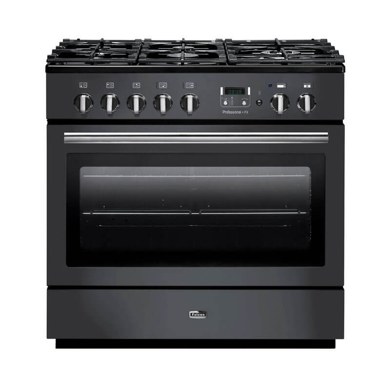 Falcon Professional+ Fx 90cm Slate & Chrome Dual Fuel Range Cooker | PROP90FXDFSL-CH