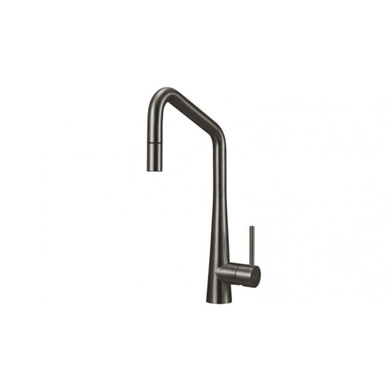 Oliveri Essente Square Goose Neck Ss Mixer Tap Gunmetal Pull Out | SS2575-GM