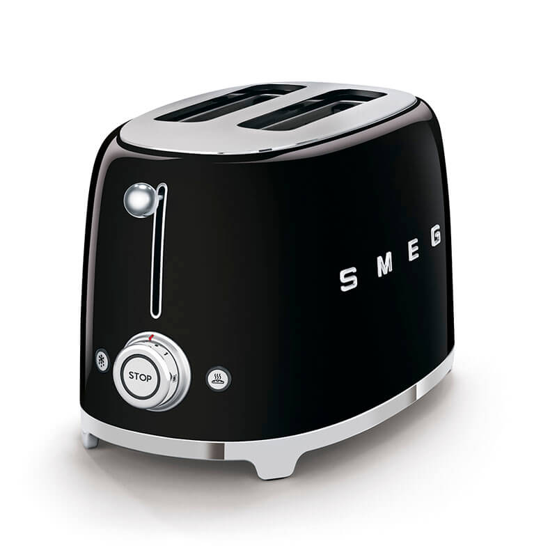 Smeg Appliances Toaster - 2 Slice Black | TSF01BLAU
