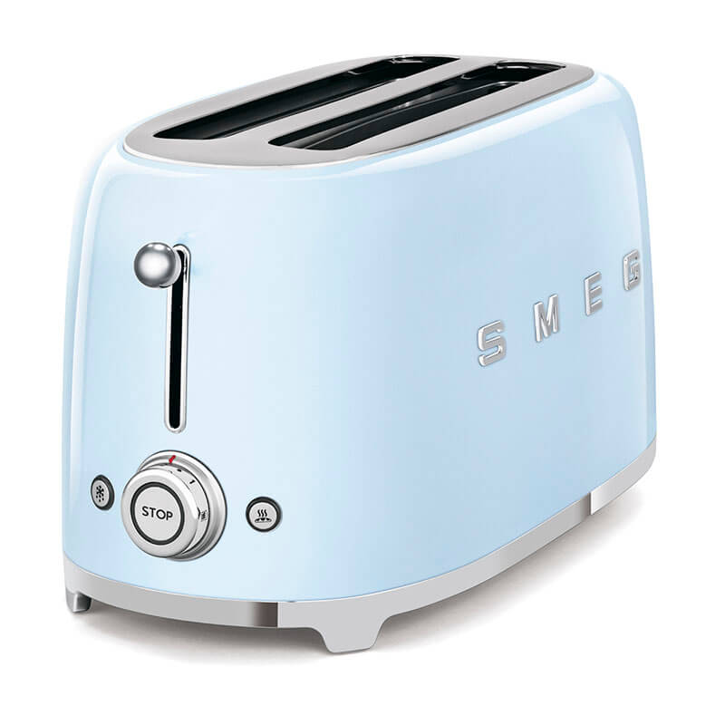 Smeg Appliances Toaster - Long Slot Pastel Blue | TSF02PBAU
