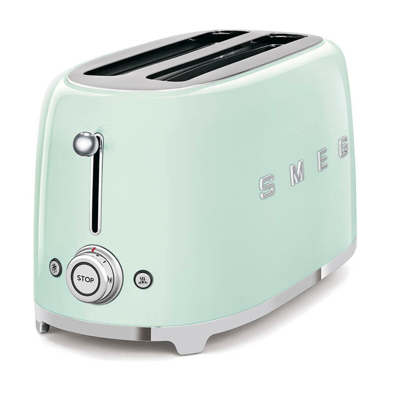 Smeg Appliances Toaster - Long Slot Pastel Green | TSF02PGAU