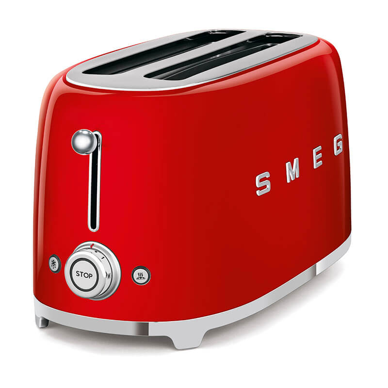 Smeg Appliances Toaster - Long Slot Red | TSF02RDAU