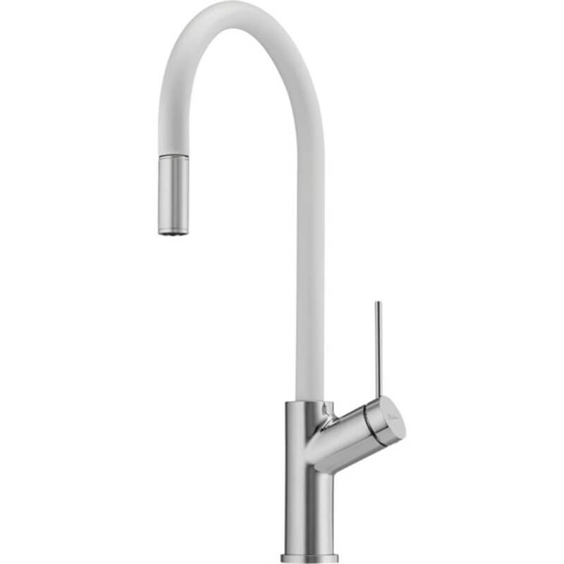 Oliveri Vilo Pull Out Mixer Tap White | VT0398B-WH