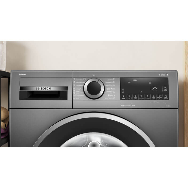 Bosch Series 6 9Kg i-Dos Graphite Grey Front Load Washing Machine | WGG244ARAU