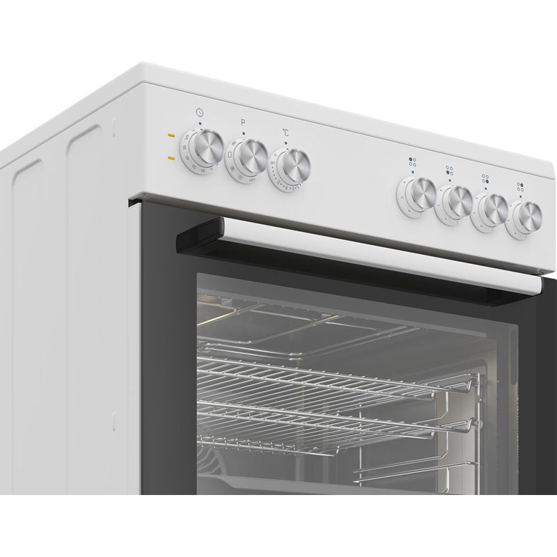 Beko 60cm White Aeroperfect Cooker with Electric Hotplate | BFCB60EMW - Image 3