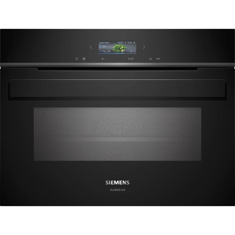 Siemens iQ700 45cm Compact Microwave Oven glossy glass | CM924G1B1