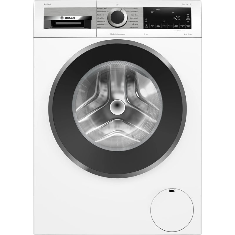 Bosch Series 8 washing machine front loader 9 kg 1400 rpm | WGG244A1AU