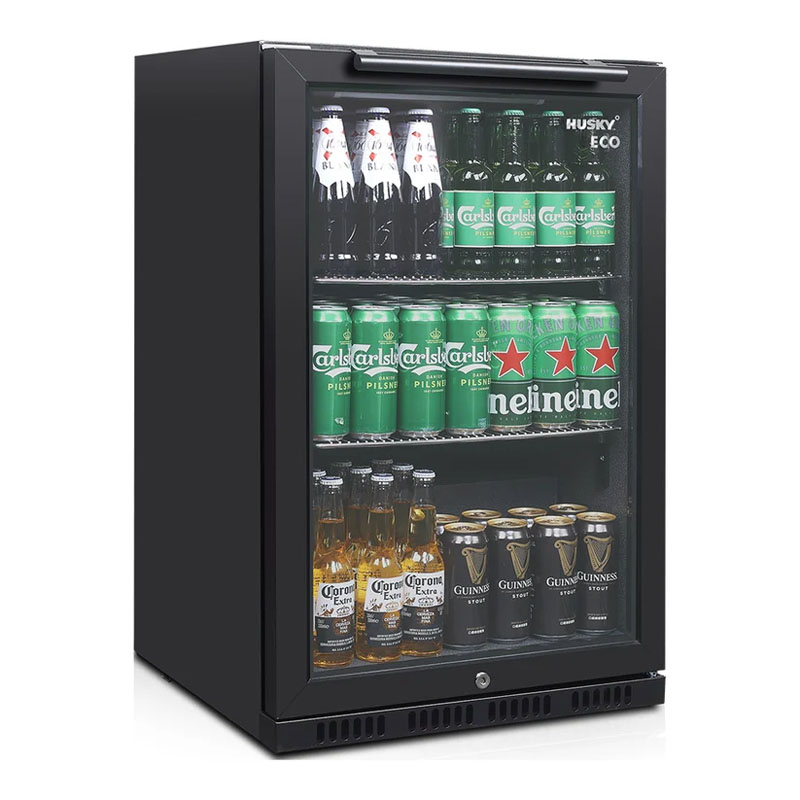 Husky 90L Eco Single Door Homebar Drinks Chiller in Black | C1HECO840BKAU