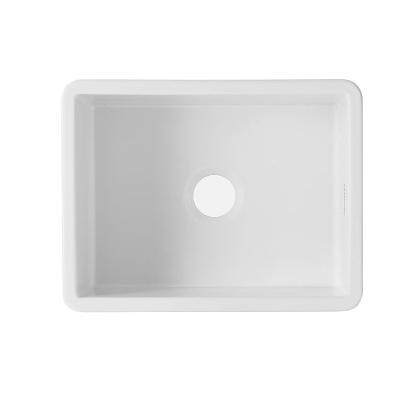 Turner Hastings Cuisine 60x46 Inset / Undermount Fireclay Sink - Matte White Incl. Waste | CU603FS-MW