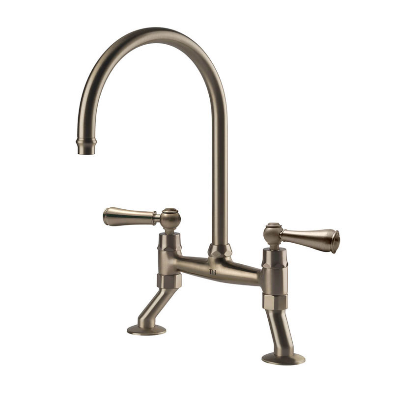 Turner Hastings Ludlow Bridge Sink Mixer - Brushed Nickel 
 | LU105BM-BN