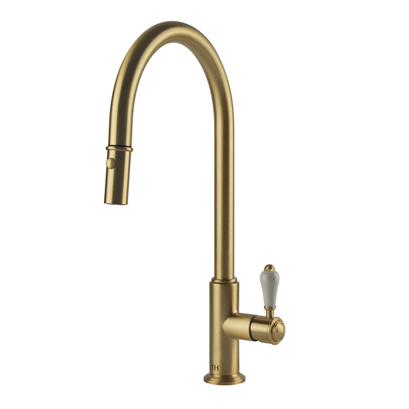 Turner Hastings Ludlow Pull Out Sink Mixer - Brushed Brass | LU109PM-BB