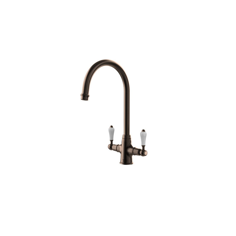 Turner Hastings Ludlow Double Sink Mixer - English Bronze | LU110DM-EB