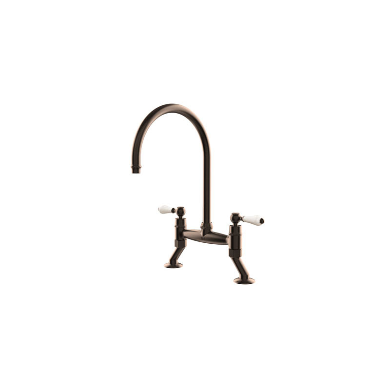 Turner Hastings Ludlow Bridge Sink Mixer - English Bronze | LU111BM-EB