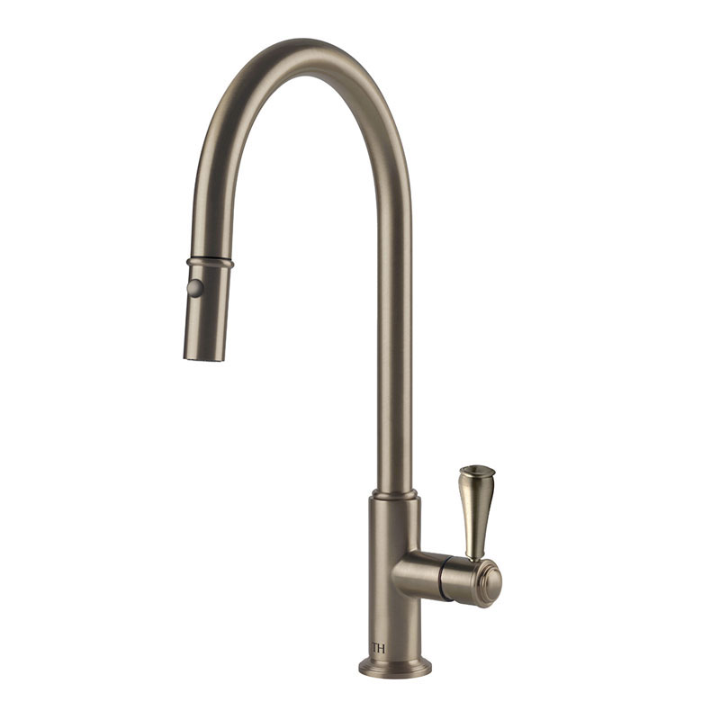 Turner Hastings Ludlow Pull Out Sink Mixer with Metal Handle - Brushed Nickel | LU114PM-S-BN