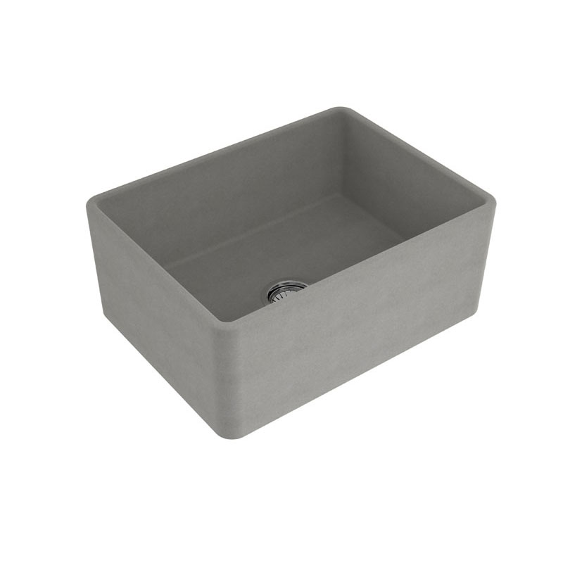 Turner Hastings Novi 60x46 Fireclay Butler Sink -Concrete Look Incl. Waste | NO604FS-CL