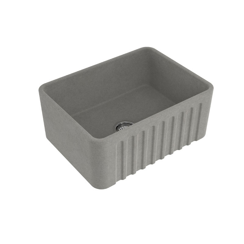 Turner Hastings Novi 60x46 Fireclay Butler Sink -Concrete Look Incl. Waste | NO604FS-CL - Image 2