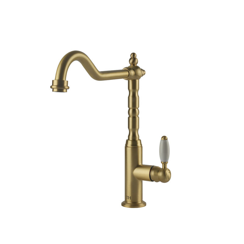 Turner Hastings Providence Single Sink Mixer - Brushed Brass | PR406SM-BB